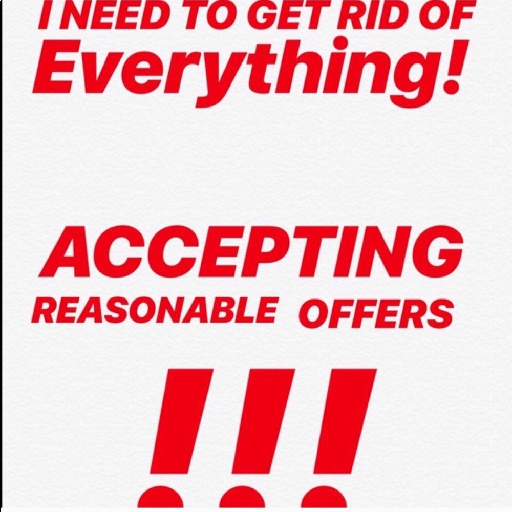EVERYTHING! PLEASE MAKE OFFERS CLEAN THE CLOSET